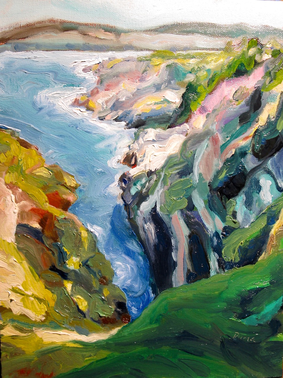 oil painting of Newfoundland coast