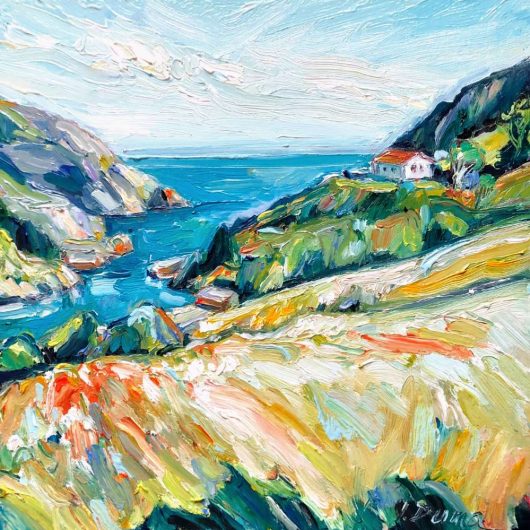 photo of an original oil painting, titled: That Quidi Vidi View