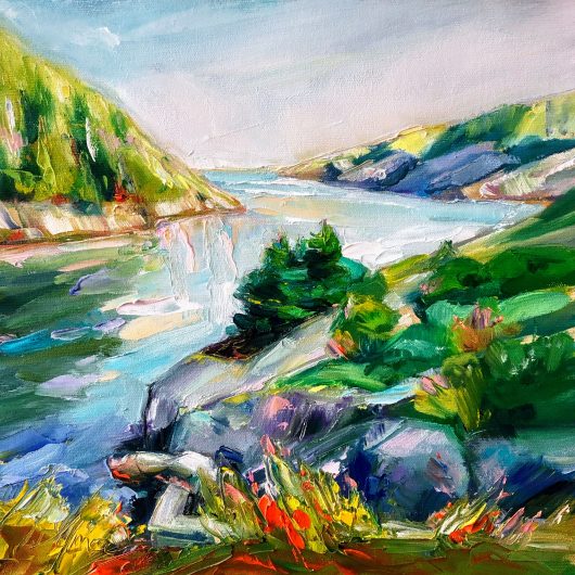 landscape painting of La Manche, Newfoundland