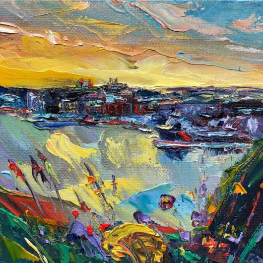 this is a landscape painting of September Skies, St. John's