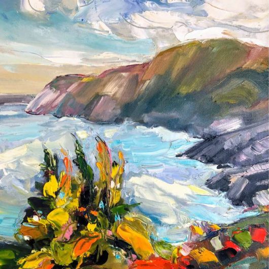 this is a landscape painting of View from Cuckold's Cove