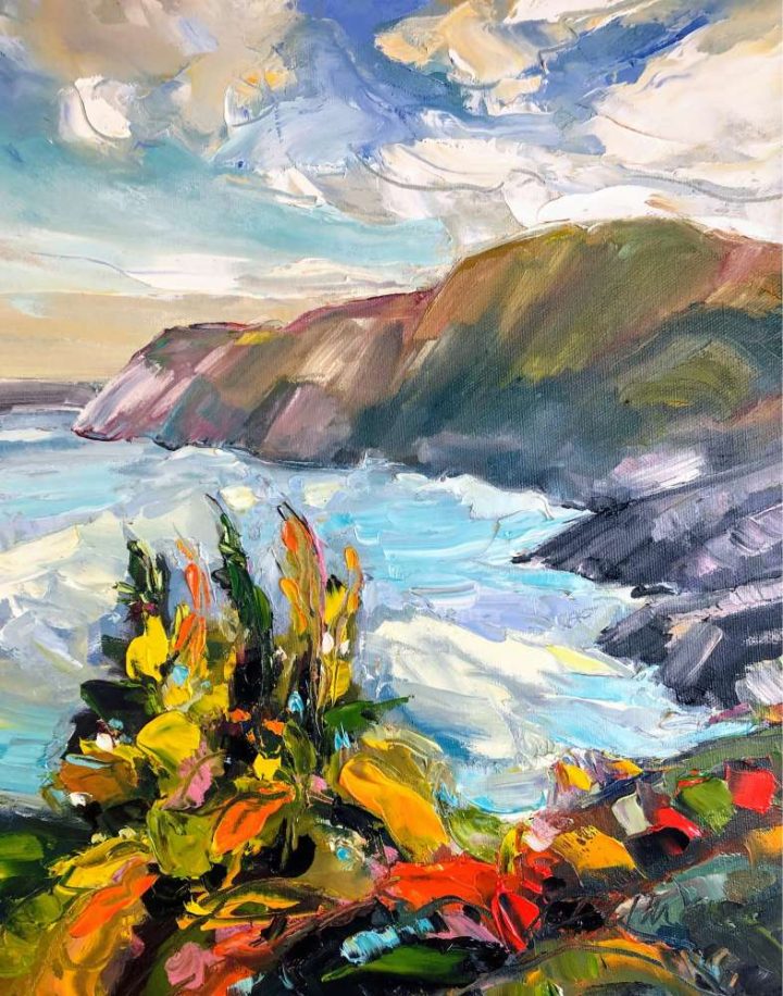 this is a landscape painting of View from Cuckold's Cove